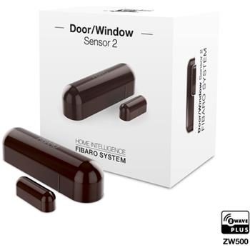 Fibaro batteriebetriebener Sensor 2 (Magnetkontakt) für Fenster und Türen braun / Z-Wave PLUS