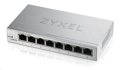 ZyXEL GS1200-8 / Desktop-Gigabit-Web- SMART Switch / 8x 1 Gbit/s / QoS / Metalldesign