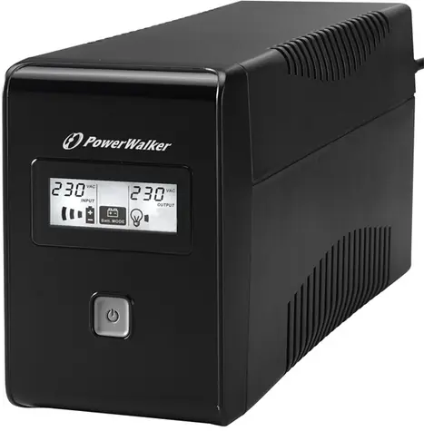 PowerWalker VI 650 LCD / Backup-USV / 650 VA / 2x Schuko / RJ11 / USB