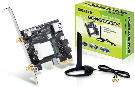 GIGABYTE GC-WB1733D-I / Intel 9260 / PCIe x1 Karte / BT+Wi-Fi / 802.11ac / inklusive Antenne