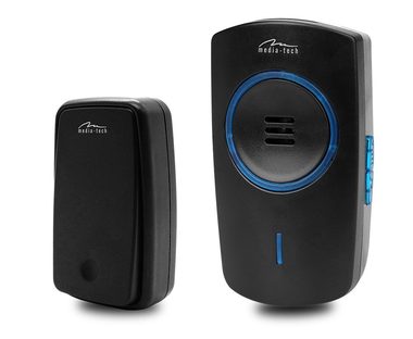 Media-Tech KINETIC DOORBELL schwarz / kabellose Türklingel / 51 Melodien / Reichweite 150 m / IP44 / 4 Lautstärkestufen