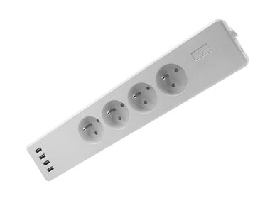 iQtech SmartLife WT004 weiß / intelligenter WLAN-Vierfach-Adapter / 240V / 10A / 2,4GHz / 4xUSB