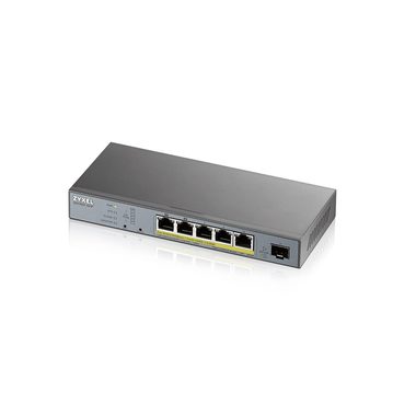 ZyXEL GS1350-6HP / 6- Port -Switch / 100|1000 Mbit/s / 5x GbE / 1x SFP / PoE