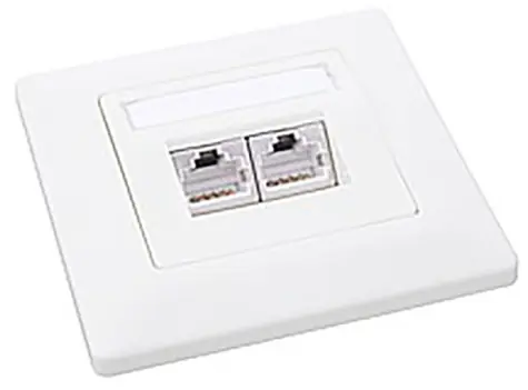 Solarix -Buchse 2x RJ45 CAT5E UTP unter dem Putz
