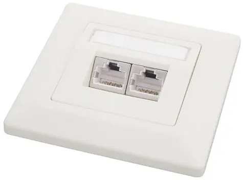 Solarix -Buchse 2x RJ45 CAT6 UTP unter dem Putz