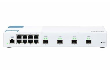 QNAP QSW-M408S 10GbE Switch weiß / 8x GbE / 4X 10GbE /QoS / weiß