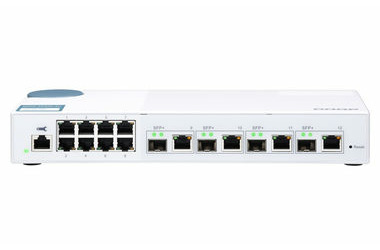 QNAP QSW-M408-4C 10GbE Switch weiß / 8x GbE / 4X Combo 10GbE SFP+ / QoS / weiß