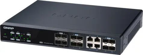 QNAP QSW-M1204-4C / Desktop-Switch / 8x 10GbE SFP+ / 4 x 10GbE SFP+ & RJ45 kombiniert / Qos / VLAN