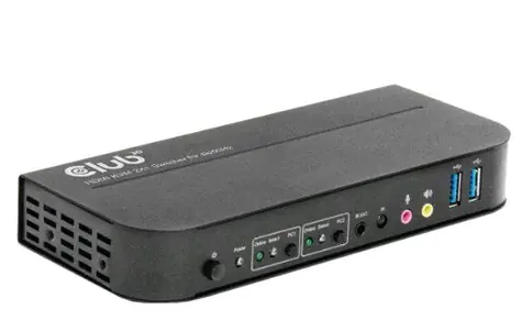Club3D CSV-1382 Netzwerk-Switch - Switch schwarz / HDMI / HDCP / HDR / IR-Controller-Unterstützung