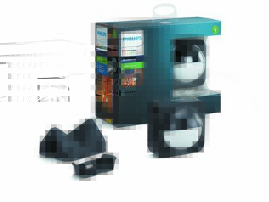 Philips Hue Outdoor Funk-Bewegungssensor schwarz / Winkel 160° / Reichweite 12m / IP54 / 2xAA /