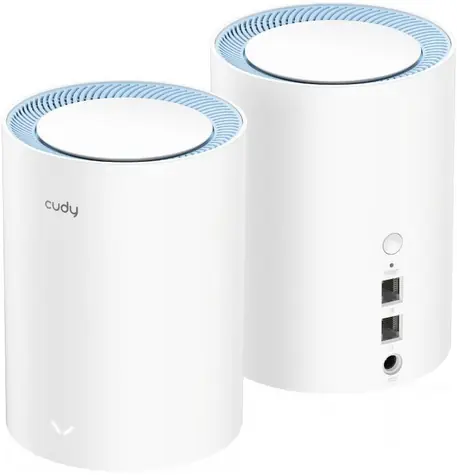 Cudy AC1200 WiFi-Mesh-System 2 Stück / Dual-Band / 2,4 GHz 300 Mbit/s / 5 GHz 867 Mbit/s / 1x WAN 1x LAN RJ45