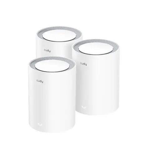 Cudy AX1800 WiFi-Mesh-System 3 Stück / Dual-Band / 2,4 GHz 574 Mbit/s / 5 GHz 1201 Mbit/s / 1x WAN 1x LAN RJ45