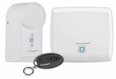 Homematic IP Starterkit - Zutrittskontrolle / 1x Zentraleinheit HmIP-HAP & 1x Türschlossantrieb & Fernbedienung.
