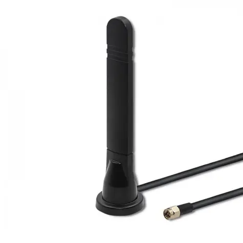 Qoltec 57033 Wi-Fi omnidirektionale Zimmerantenne 5G LTE schwarz / DUAL / 8dBi