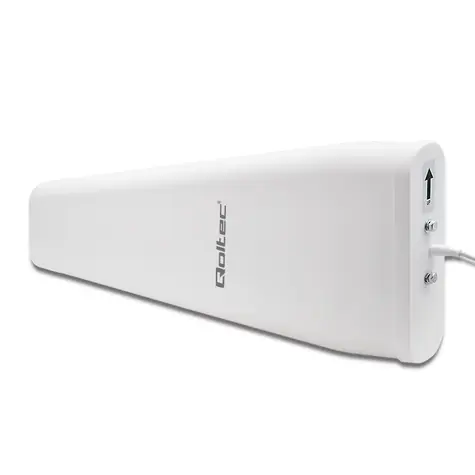 Qoltec 57032 Wi-Fi-Innenantenne 5G LTE 3M weiß / aktive Innenantenne / DUAL / 14dBi / IP67