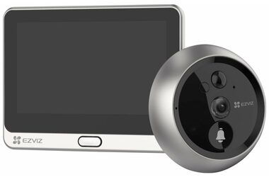 Ezviz Smart Video-Türsprechanlage DP2 Silber-Schwarz / WLAN / 1080p / IR / PIR / LCD 4,3"