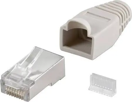 Goobay RJ-45 CAT 5e STP geschirmter Stecker mit Entlastungsschuh