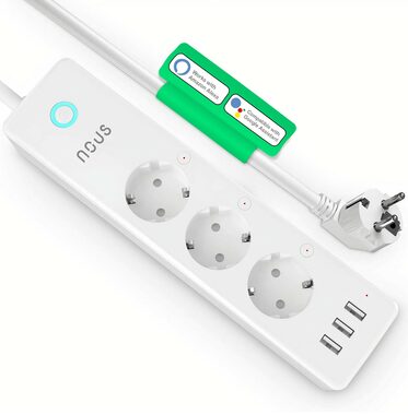 Nous A5 / Intelligentes Verlängerungskabel / 3 Schuko & 3 USB / WiFi