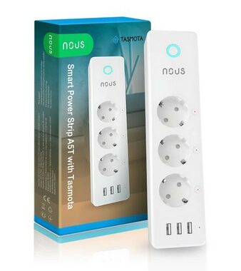 Nous A5T (Tasmota) / Intelligentes Verlängerungskabel / 3 Schuko & 3 USB / WiFi