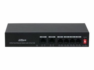 Dahua PFS3006-4ET-36 / Switch / 100Mbps / 6x RJ-45 / 4X PoE
