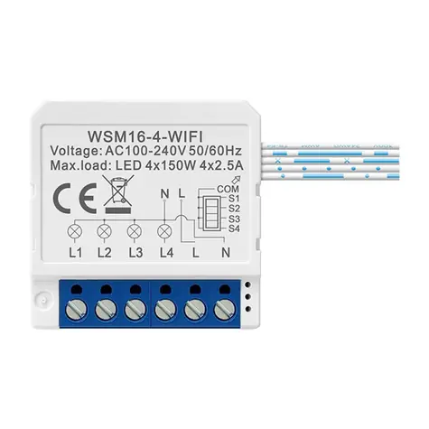 Avatto WSM16-W4 weiß / Smart Switch / 4 Kanäle / WiFi