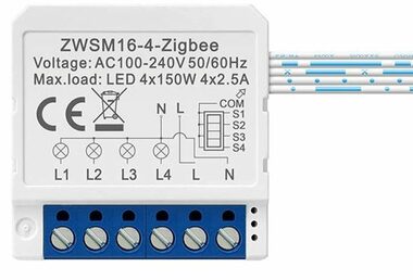 Avatto ZWSM16-W4 weiß / Smart Switch / 4 Kanäle / ZigBee