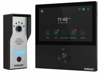 Evolveo DoorPhone AHD7 schwarz / WiFi-Videotelefon-Set für zu Hause mit Tor- oder Türsteuerung