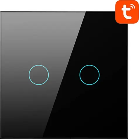 Avatto TS02-EU-B2 Schwarz / Dual-Touch-Schalter / WLAN / Tuya 