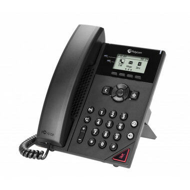 Poly VVX 150 schwarz / IP-Telefon / 2 Leitungen / 2,5" Display / 2x RJ-45 / PoE