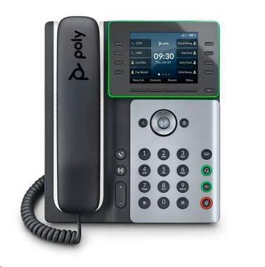Poly Edge E320 silber / IP-Telefon / 32 Leitungen / 3,5" Display / 2x RJ-45 / PoE / Bluetooth / NFC