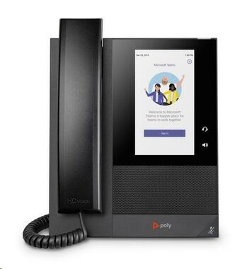 Poly Savi CCX 400 schwarz / IP-Telefon / MS Teams / 24 Leitungen / 5" Display / 2x RJ-45 / PoE