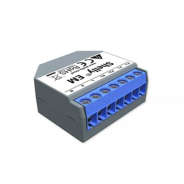 Shelly EM ohne Terminal - Verbrauchsmessung / bis zu 2 Terminals bis 120A / Ausgang 1x2A (WiFi)