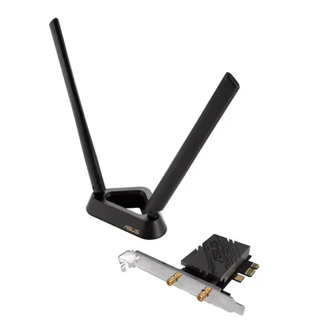 Asus WLAN-Adapter PCIe PCE-BE92BT / Wi-Fi 7 / Bluetooth 5,4 / 2,4 GHz + 5,0 GHz + 6,0 GHz