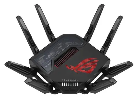 Asus ROG Rapture GT-BE98 / Gaming-Router / 2,4 GHz / 5,0 GHz / 6,0 GHz / 2x WAN / 4X LAN / WiFi 7 / AiMesh