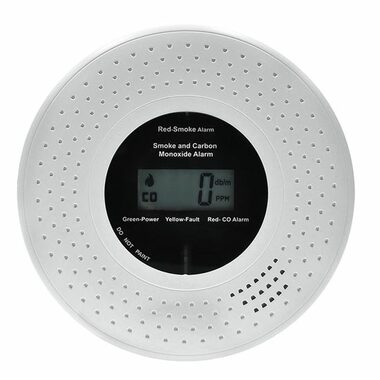 Solight 1D39A Rauch- und Kohlenmonoxidmelder / LCD-Display / 2x AA-Batterien