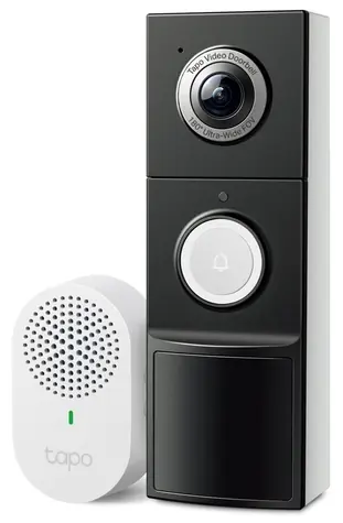 TP-LINK Tapo D235 / Intelligente Türklingel / 2K / 2560 × 1920 / Nachtsicht / IP66 / WLAN 2,4 GHz / 10000 mAh