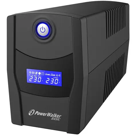 PowerWalker VI 1000 STL / Backup-USV / 1000 VA / 600 W / 2x Typ F (CEE 7/3) / USB