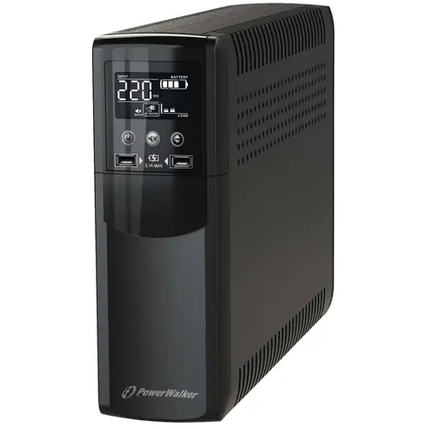PowerWalker VI 1200 CSW / USV-Notstromversorgung / 1200 VA / 720 W / 4X Schuko / RJ11 / USB
