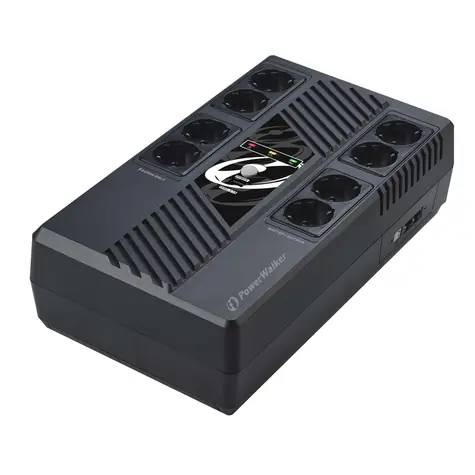 PowerWalker VI 1000 cs / Backup-USV / 1000 VA / 600 W / 4X Typ F (CEE 7/3) / USB