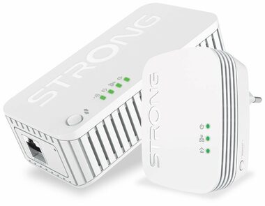 Strong Powerline WF 1000 DUO MINI / Set Powerline-Adapter / 1000 Mbit/s / WLAN 750 Mbit/s / 1x LAN / 2St