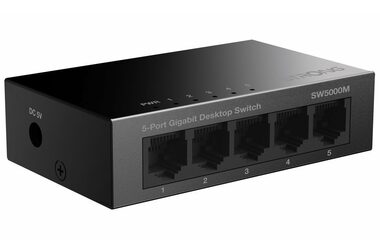 Strong SW5000M schwarz / Industrie-Switch / 5- Port / 1000 Mbit/s / passives PoE