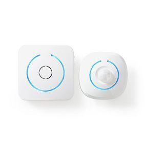 Nedis ALRMMW20WT / Alarm mit Bewegungsmelder blau / 6x AA/LR6 / 85 dB / Reichweite: 6 m