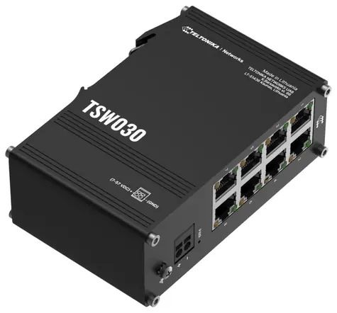 Teltonika TSW030 Industrie-Switch / 8- Port / 10/100 Mbit/s / ohne Netzteil