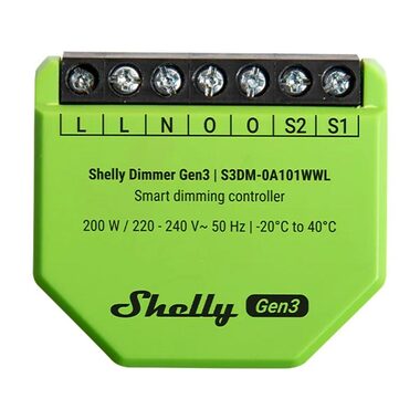 Shelly Dimmer Gen3 Dimmermodul / kein Neutralleiter erforderlich / WLAN / Bluetooth