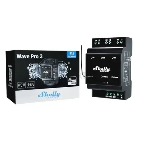 Shelly Wave Pro 3 Schaltmodul / 3x 16A