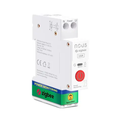 Nous D1Z Zigbee DIN SMART Switch Modul 16A / 1 Kanal / mit Verbrauchsmessung