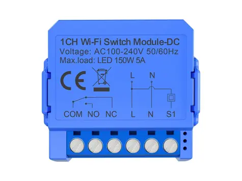 Avatto WSM16-DC32V-1 1-Kanal-WLAN-Schaltmodul mit potentialfreiem Kontakt