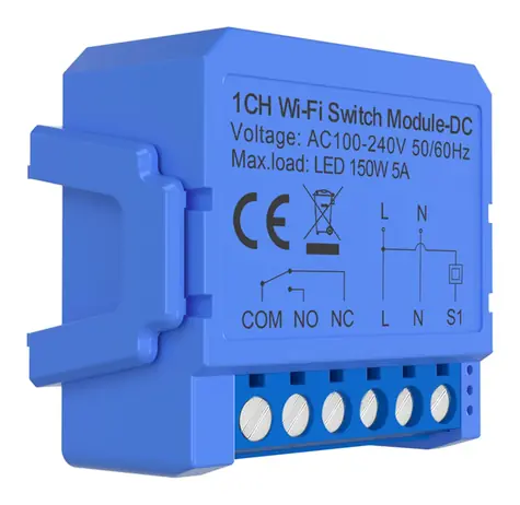 Avatto WSM16- DC-1 1-Kanal-WLAN-Schaltmodul mit potentialfreiem DC-Kontakt