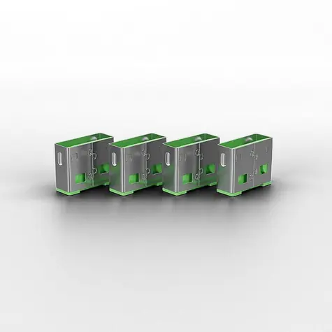 Lindy 40461 USB-Port-Blocker ohne Schlüssel grün / 10 Stück.
