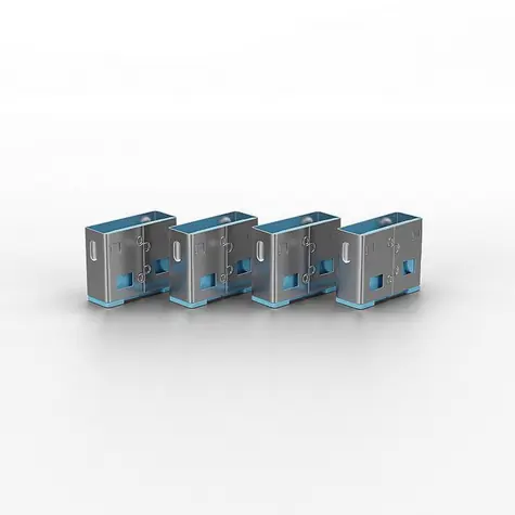 Lindy 40462 USB-Port-Blocker ohne Schlüssel blau / 10 Stück.